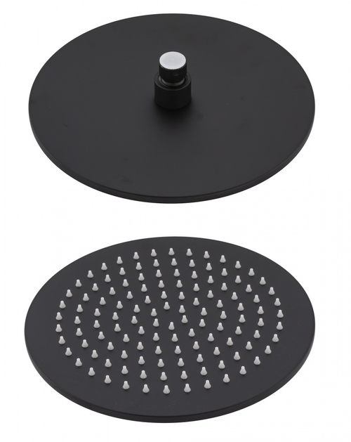 48-1C Лейка для душа метал круг. (ЧЕРНЫЙ) 300 х 300  HansenPRO  (20/1шт)