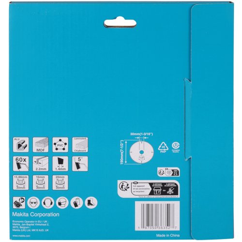 Диск п/п Makita 190*30*2.2/1.4*60T   (D-81387) универсальный