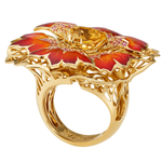 Кольцо с бериллом и цветными сапфирами, R0275-5/2