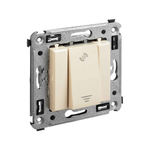 Диммер кнопочный в стену, "Avanti", "Ванильная дымка"