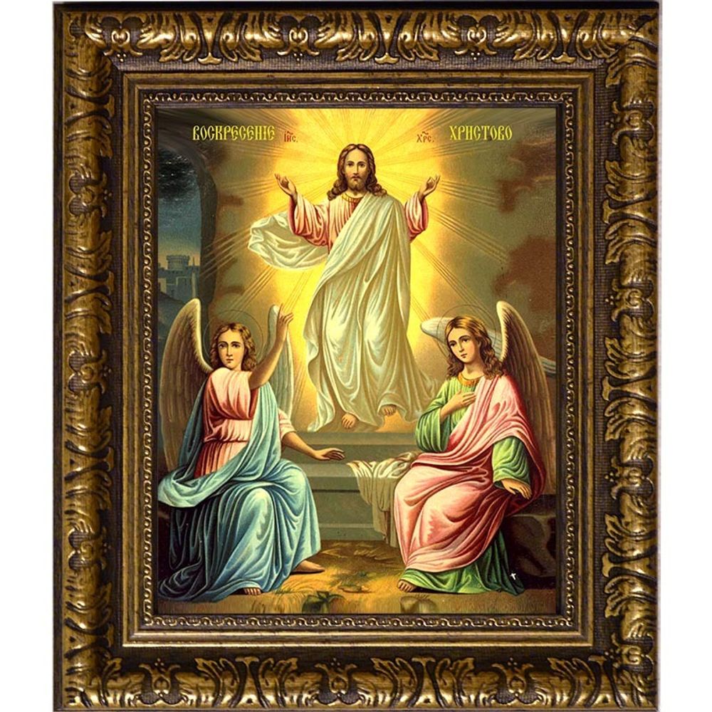 Воскресение Христово. Икона на холсте.