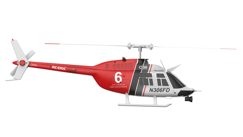 Радиоуправляемый вертолёт RC ERA C138 v2 4CH 6-Axis Gyro 1:33 Scale Flybarless RC Helicopter RTF , красный , с функцией удержания высоты , датчик светового потока V2 , красный