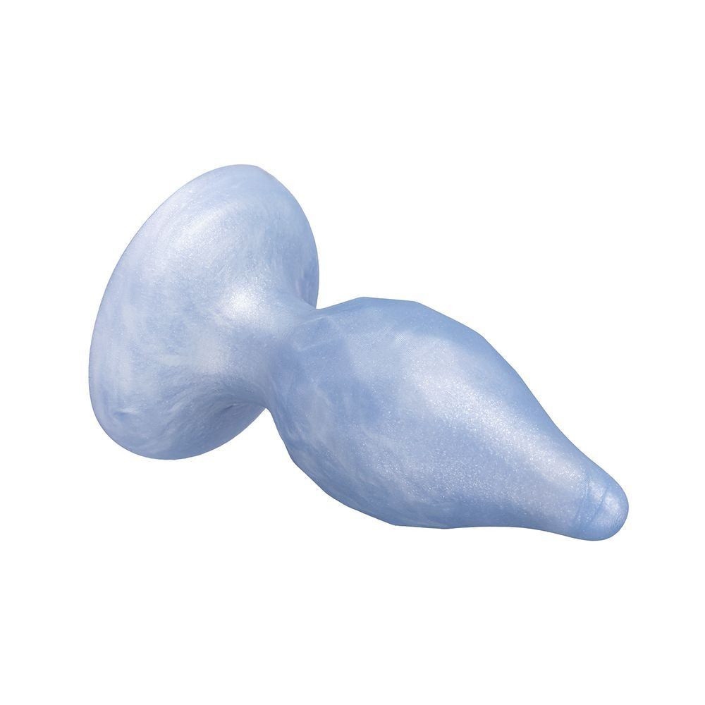 Голубая анальная втулка SILEXD Fantasy Diamond - 9,2 см. (Цвет: голубой)