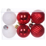 Набор ёлочных украшений «Сказочная зима» 45 предметов, Красный/Белый