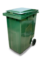 Контейнер (бак) пластиковый 360 л мусорный с крышкой на колесах 1112*880*585мм