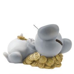 Фигурка декоративная (копилка) "Усатый мышь" 18*10*13см. (2 вида) (транспортная упаковка)