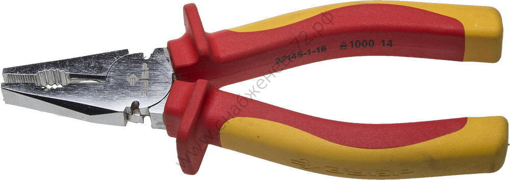 ЗУБР Профиэлектрик 160 мм, Диэлектрические комбинированные плоскогубцы, Профессионал (22145-1-16)