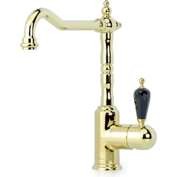 Смеситель для кухни Boheme TRADIZIONALE ORO 102-BSW Золото с кристаллом Black Swarovski