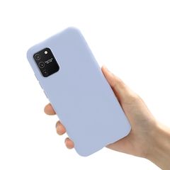 Силиконовый чехол Silicone Cover для Samsung Galaxy S10 Lite 2020 (Серо-голубой)