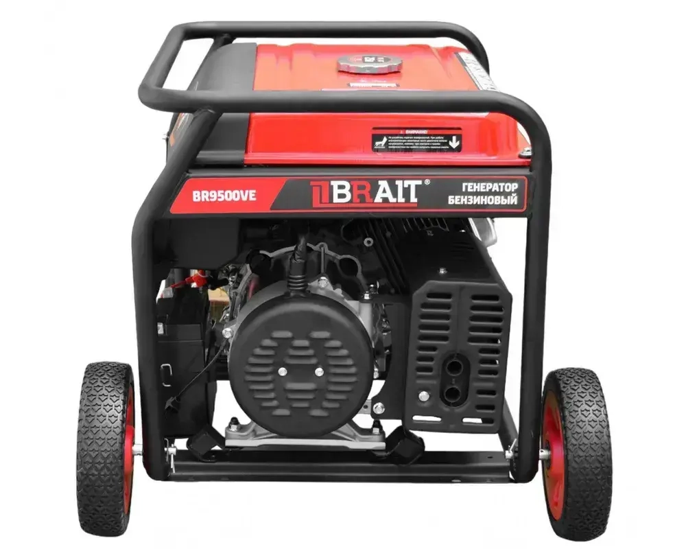 Генератор бензиновый BRAIT BR9500VE (7.0/7.5 кВт, 220 и 380 В, трехфазный, электростартер, счетчик моточасов) / бензогенератор / резервное питание