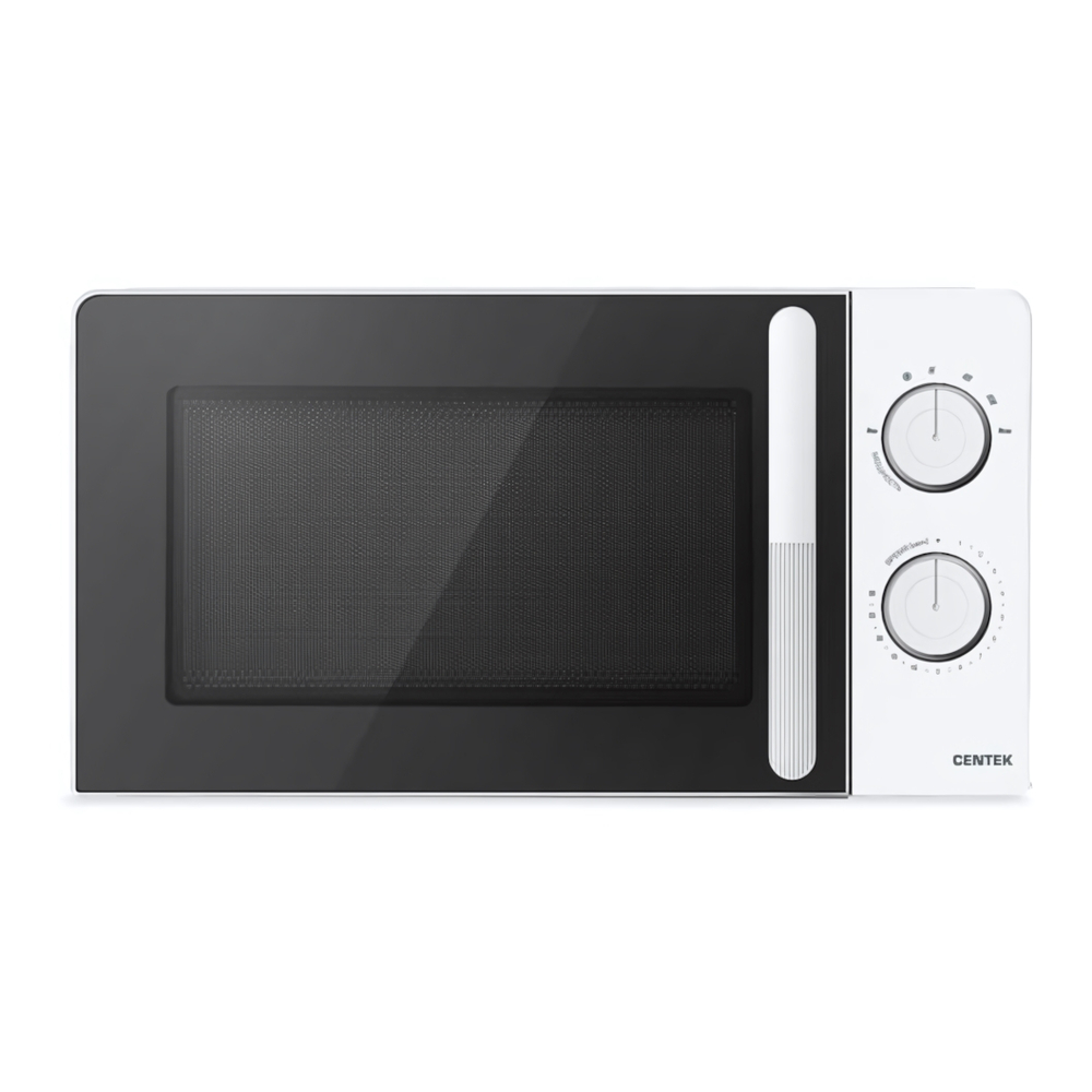 Микроволновая печь CENTEK CT-1552 WHITE V - 20 л, мех. управление, подсветка, таймер, 6 режимов приготовления мощность 700 Вт