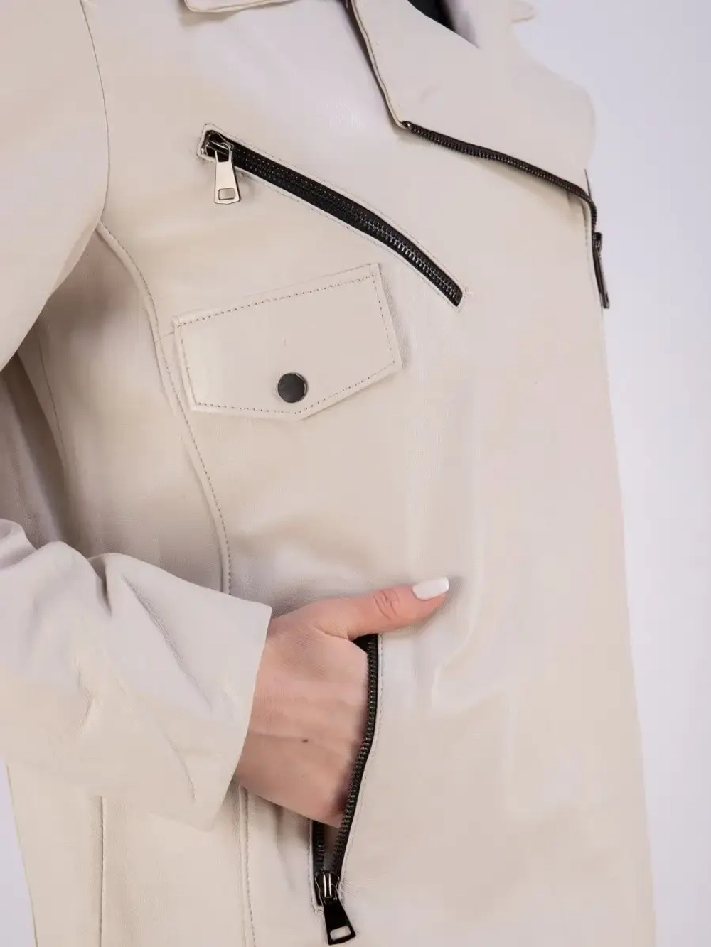 Куртка  кожаная из натуральной кожи оверсайз Турция