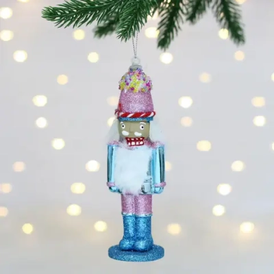 Елочная игрушка «Очаровательный солдат» 5*4*16 см, Голубой