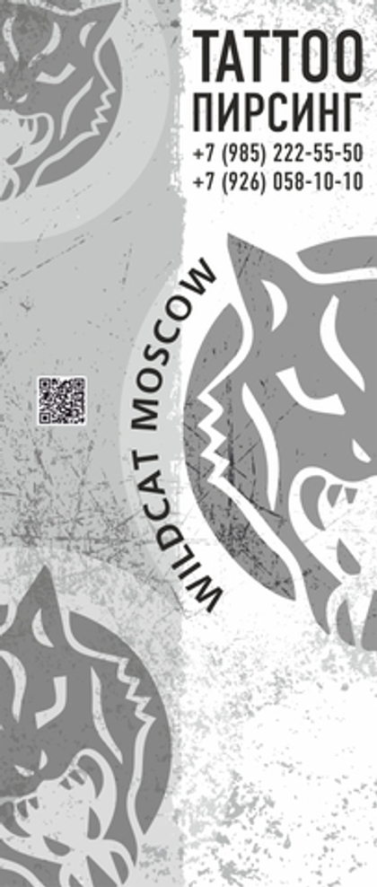 Баннер для тату-студии 850х2000 мм