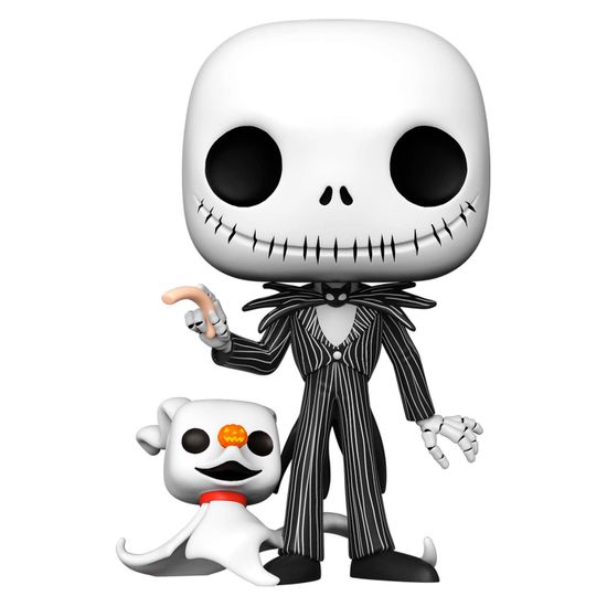 Фигурка Funko POP! Disney TNBC Jack Skellington with Zero 10" (809) 49006 / Фигурка Фанко ПОП! по мотивам мультфильма "Кошмар перед Рождеством", Джек Скеллингтон