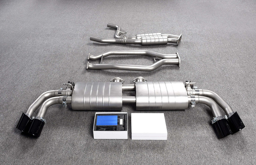 Спортивная выхлопная система с дистанционно управляемыми заслонками для Porsche Cayenne 3.0T Порше Каен