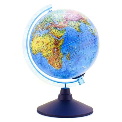 Глобус физический d=210мм. с подсветкой от батареек КлассикЕвро (GLOBEN)