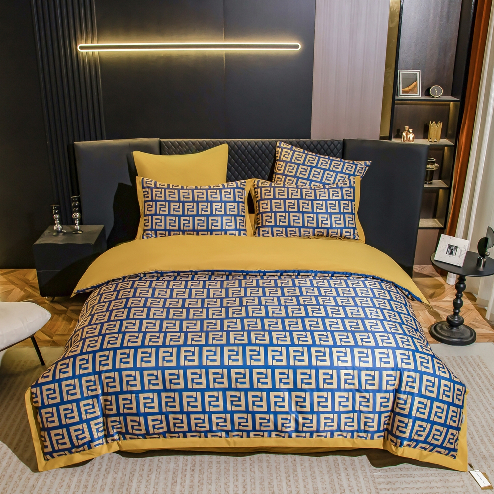 КПБ Сатин MS на резинке MSR012, Евро, 4 наволочки, простынь 140*200*30