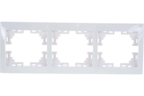 Lezard Мира Рамка 3 мест. б/вст горизонт. белый (PC) 701-0200-148