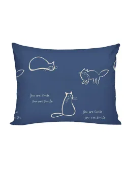 Постельное белье Полисатин Мечта "Котики" 1,5-сп Наволочка 50х70 см 1 шт Простынь на резинке 90x200 смПододеяльник 145x215 см