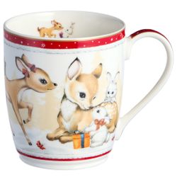 КРУЖКА LEFARD "С НОВЫМ ГОДОМ!" 300 МЛ КРАСНАЯ (КОР=36ШТ.)