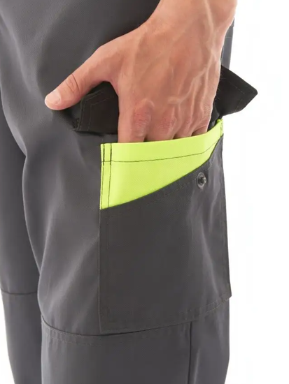 Полукомбинезон "Сириус-Ховард" (т.серый/черный/лимон)