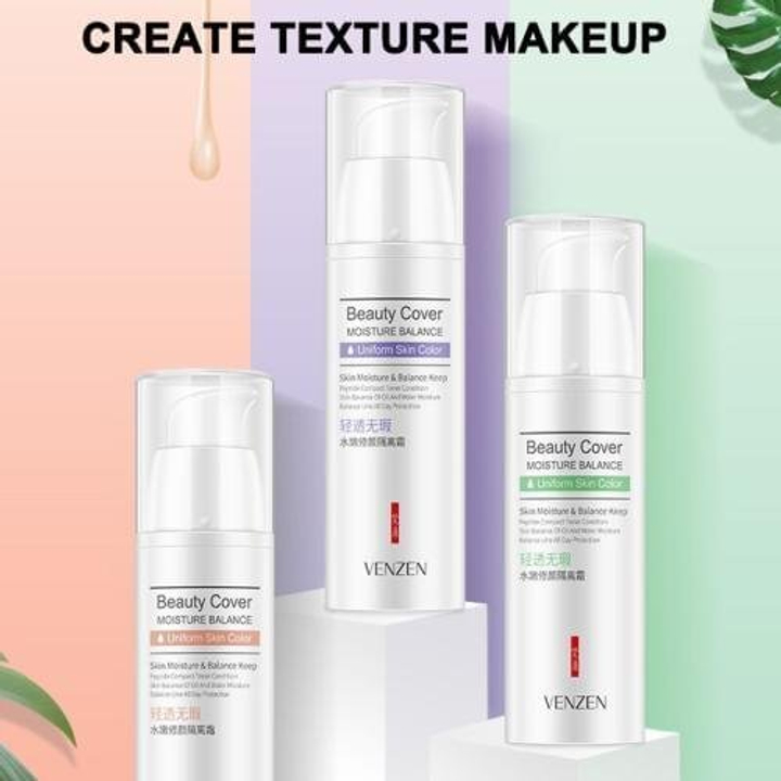 База под макияж Venzen при пигментации Beauty Cover фиолетовая, 30 гр