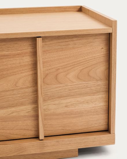 Тумба под ТВ Onix из дубового шпона в натуральной отделке