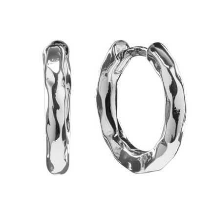 Хупы из Мятого металла 19мм, silver