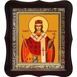 Никита Новгородский (Печерский) Святитель. Икона на холсте.