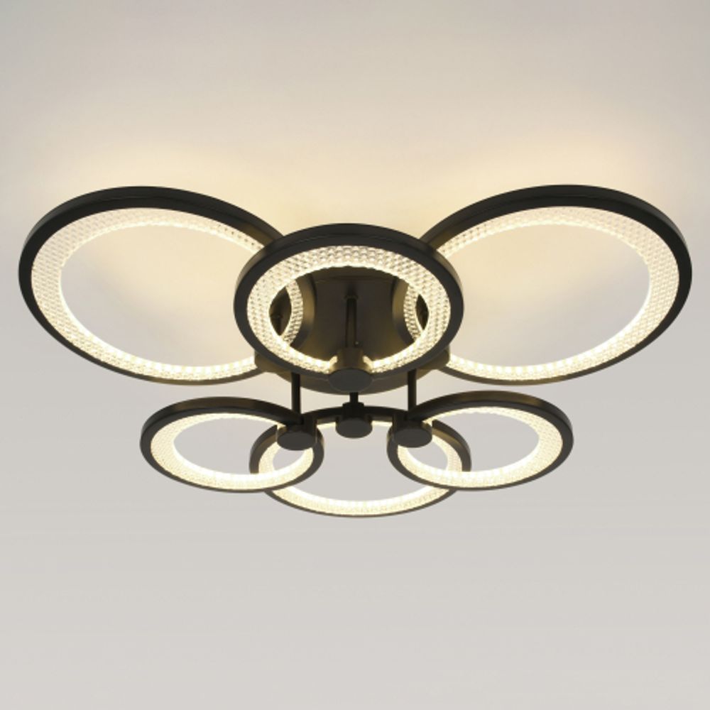 Светильник потолочный светодиодный ЭРА Модерн Odry CLL-1-117-RC BK с ДУ 117W 3000-6500К черный | Светильники SPB-6 с ДУ