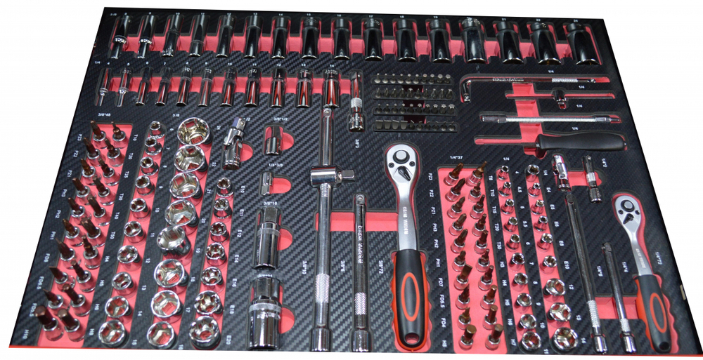 Инструментальная тележка с инструментом GW-3ST2 Blue (Great Wolf, 324 поз) с полкой и тремя ящиками