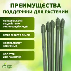 GCSB-8-180 GREEN APPLE Поддержка металл в пластике стиль бамбук 180cм o 8мм 5шт (Набор 5 шт) | GREEN APPLE