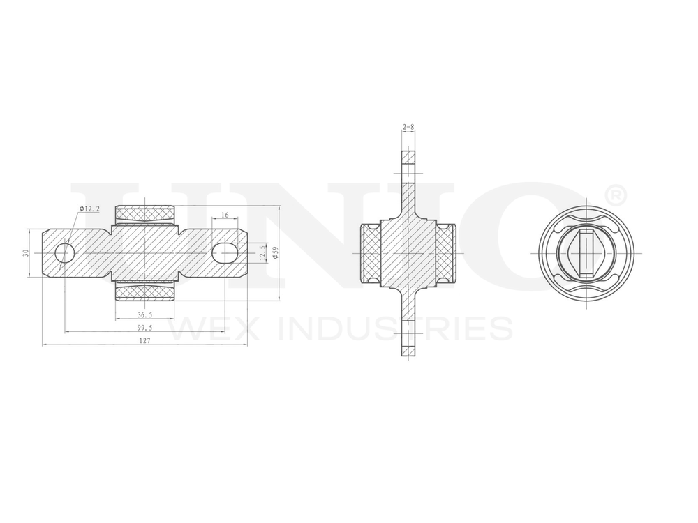 Сайлентблок передний заднего продольного рычага UNIO RMP-20233