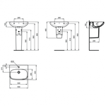 Раковина 55 см Ideal Standard IS i.life A T470601