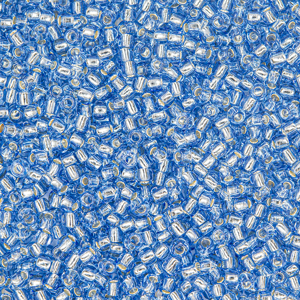 Японский бисер TOHO Round 11/0 (№33), с внутренним серебрением, прозрачный