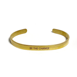 Мотивационный браслет Be the change Gold