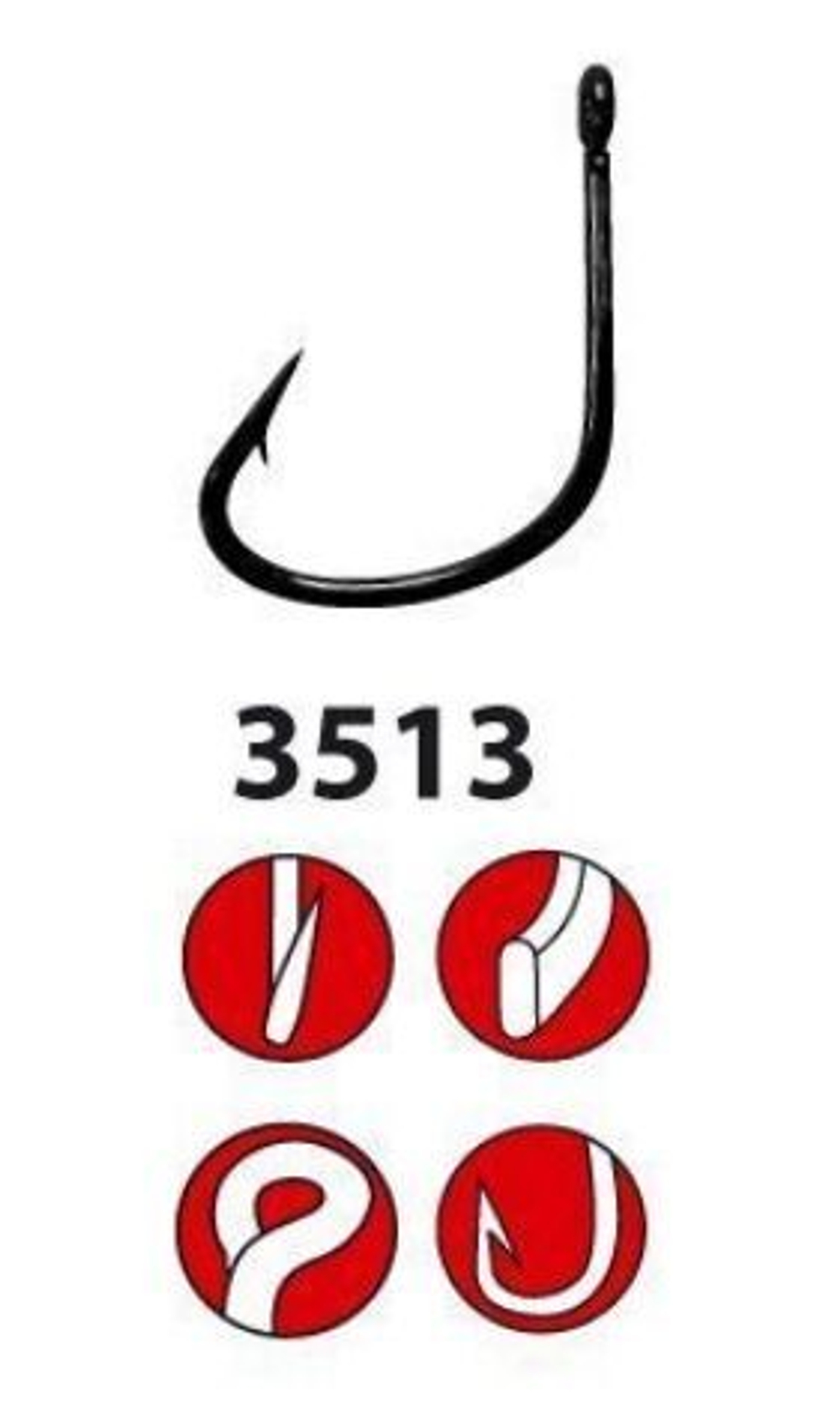 Крючок рыболовный BKS-3513F №01, 0,30mm - 20cm упк по 2шт