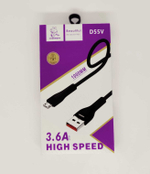 Кабель USB - Micro DENMEN D55V 2.4A (черный) 1м