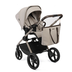 Коляска 2 в 1 Peppy Monaco thermo Latte (бежевый), рама серо-коричневая