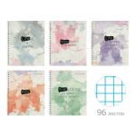 Тетрадь А5 96л. клетка "Primavera" 5 видов (Альт)