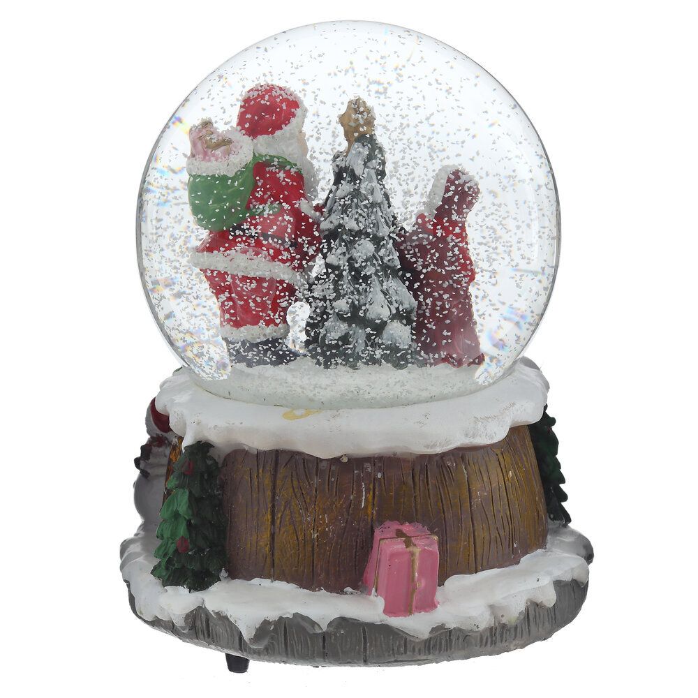 GAEM Фигурка декор в стекля шаре с музыкой и эффектом вьюги "Новый год", D 10 см, L12 W12 H14 см