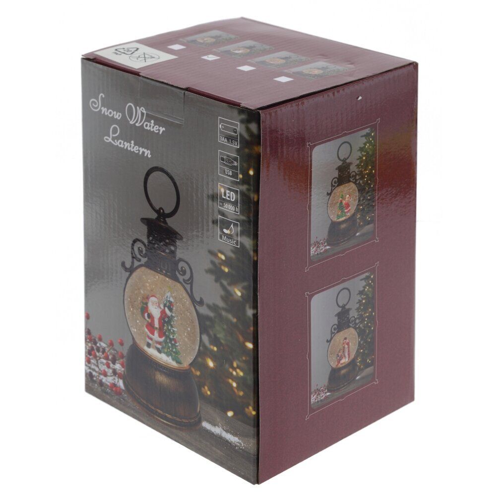 GAEM Изделие декоративное "Фонарь" (подсвет, муз, вьюга, 3хААА н/п +USB), D 10 см, L11 W11 H24 см