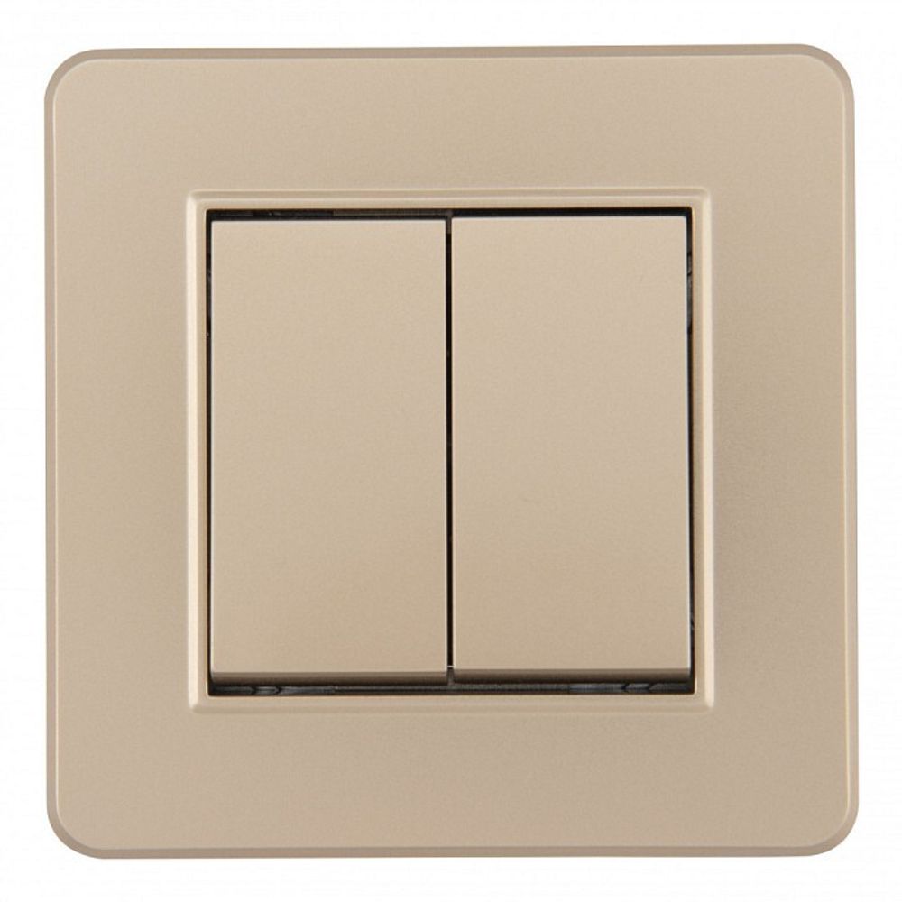 Выключатель двухклавишный Arte Milano SET16-1 SET16-1-30-2 shampan