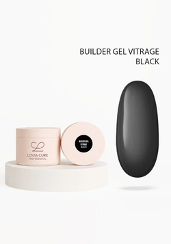 Lovia Cure Builder Gel Vitrage Black - Гель моделирующий Черный, 15 мл