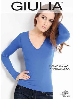 Футболка Maglia Scollo V Manica Lunga Giulia