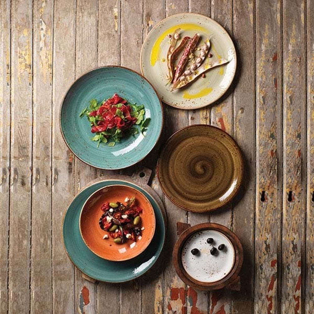 Тарелка «Крафт Грин» мелкая;фарфор;D=20,H=2см;зелен. (Цвет: зеленый)