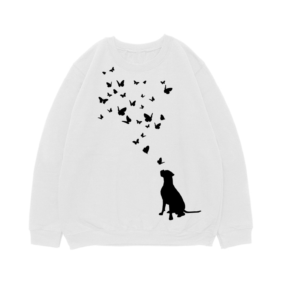 Свитшот "Боксер и бабочки"