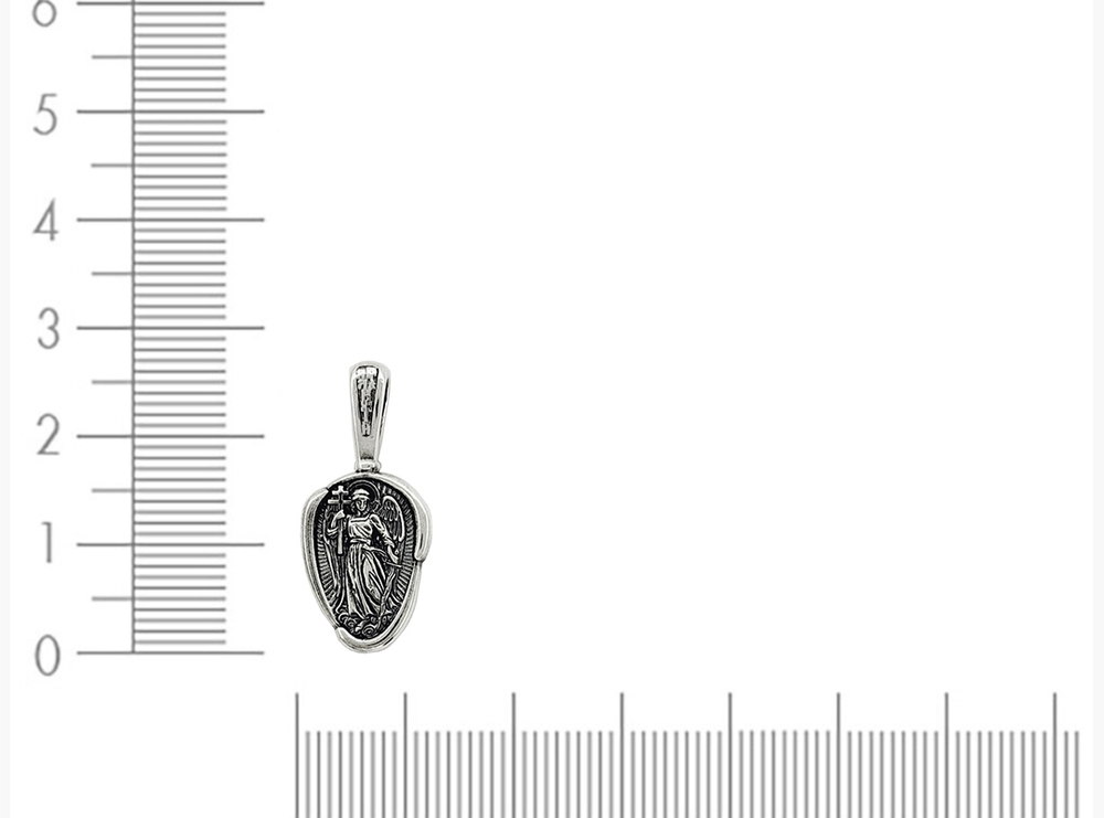 Серебряная иконка Ангел Хранитель 8906