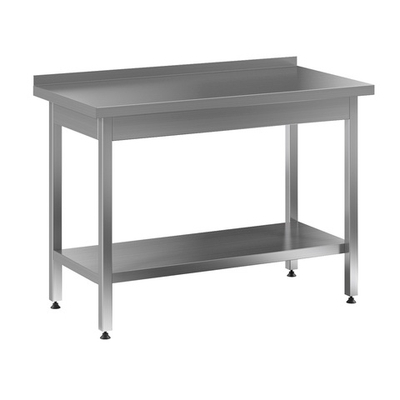 Стол производственный СПП 900/700/850 (полка сплошная, борт)